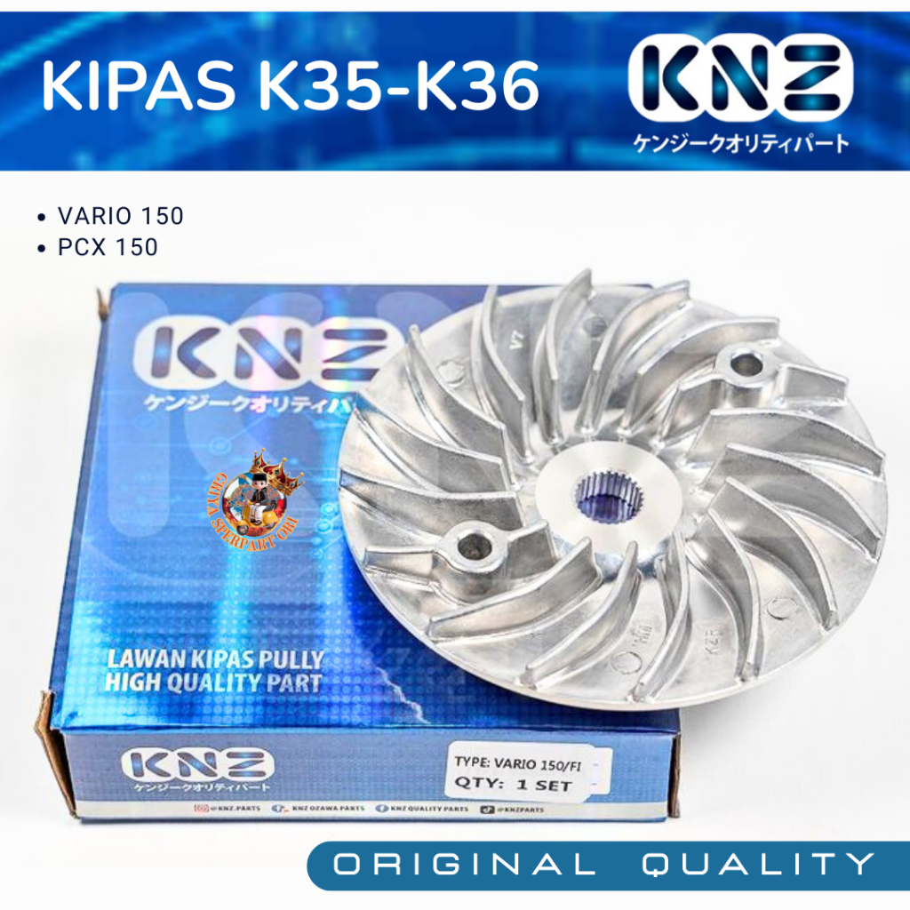 Kipas rumah roller Vario 150 fi Kipas rumah roller PCX Original K35 K36 Kipas pully Vario 150 PCX