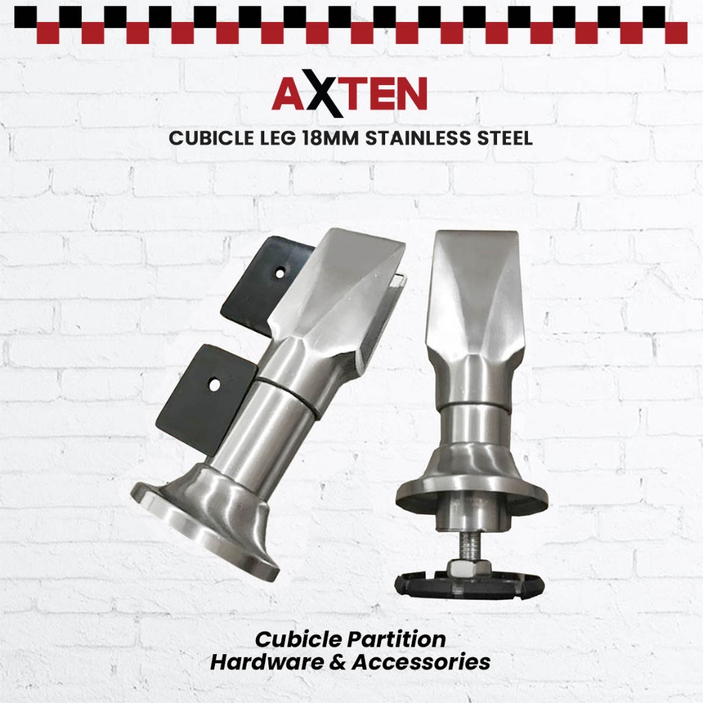 Cubicle Leg Stainless Steel Kaki Partisi Cubicle Pedestal (18mm)