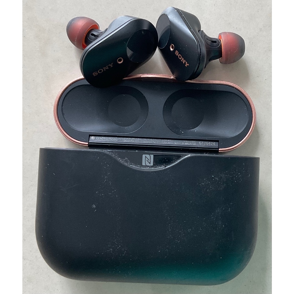 TWS Earbuds Earphones WF-1000XM3 seken bekas pakai eartip baru battery baru