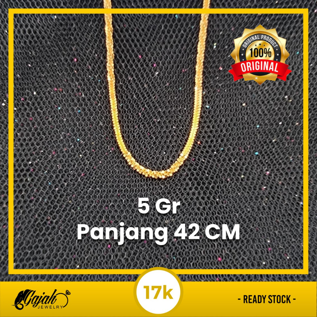 Kalung Emas 17K - Toko Emas Gajah - 5 Gram 5K