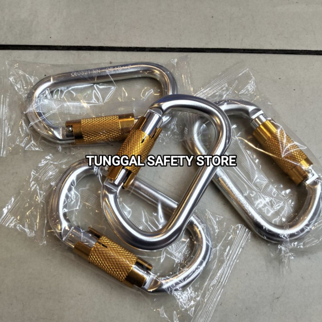 Carabiner Auto Lock Oval Alloy Original / Carabiner Ovall Alloy / Carabiner Oval Alloy termurah