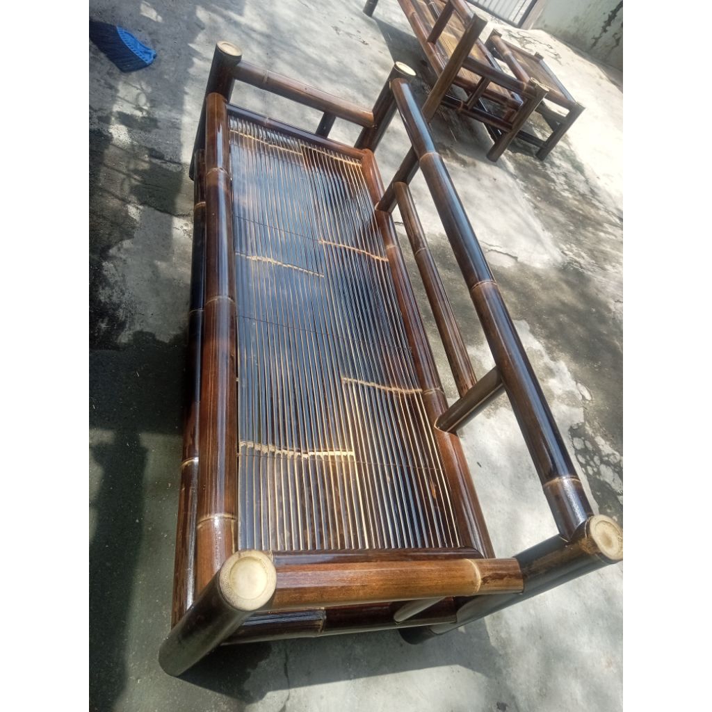 (ready stok) kursi bambu/bale bambu/kursi taman