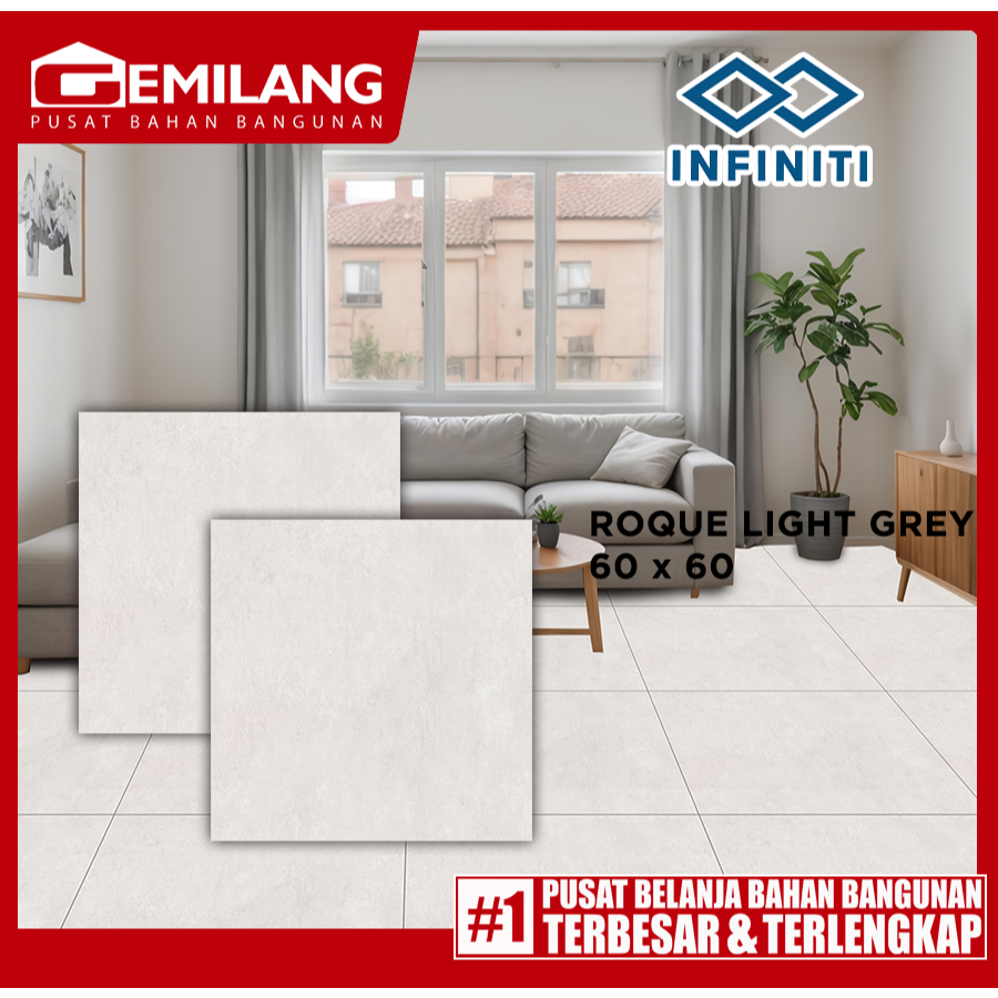 INFINITY GRANIT ROQUE LIGHT GREY 60 x 60