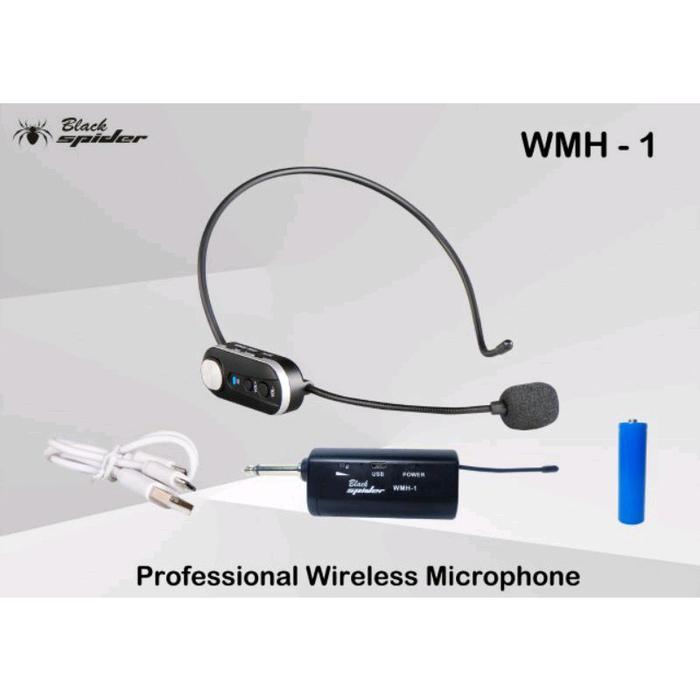 Mic wireless Black spider WMH 1 microphone imam masjid