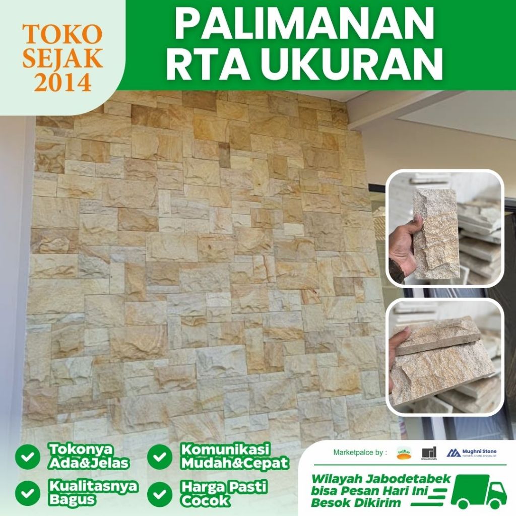 Batu Alam Dinding Palimanan Permukaan Alami