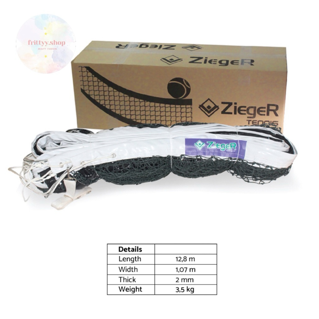 Net Tennis Tenis Lapangan ZIEGER ZTN-305 Seling Baja Original