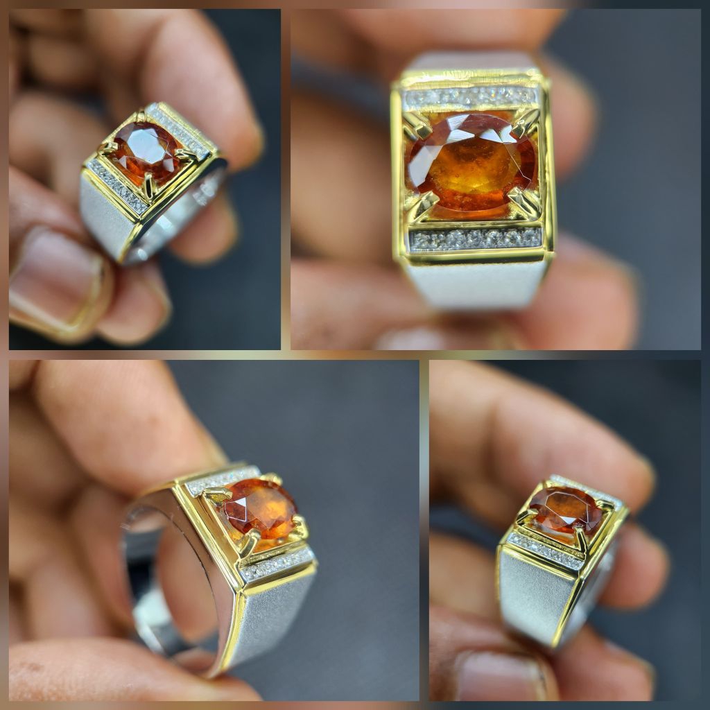 cincin mewah berkewalitas batu dan berlian natural asli
