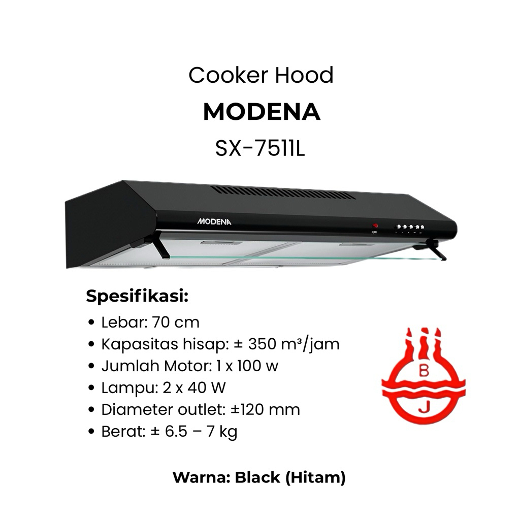 Cooker Hood Modena SX-7511L