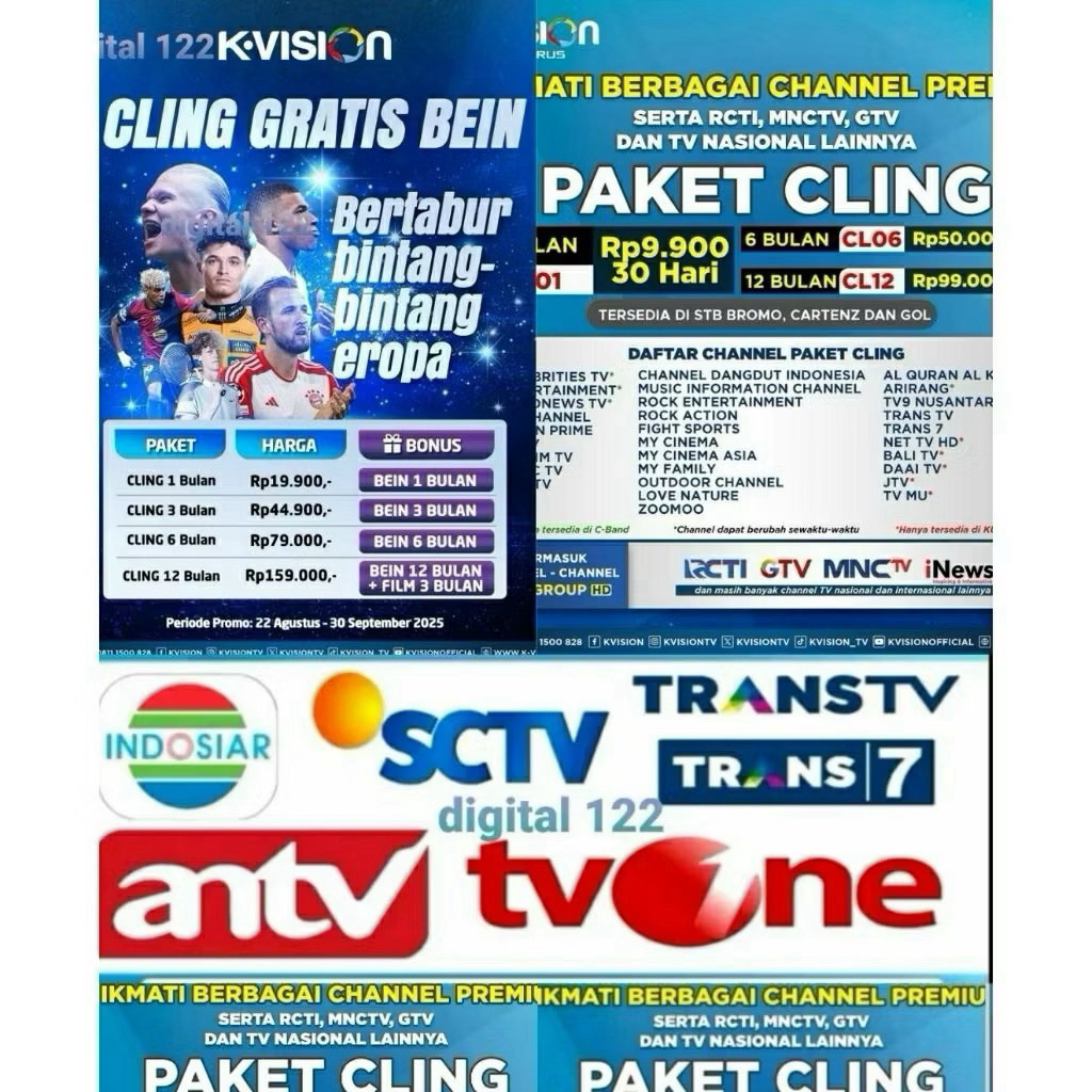 Termurah K VISION Paket CLING 1Tahun/360 Hari MNC GROUP K-VISION CL12