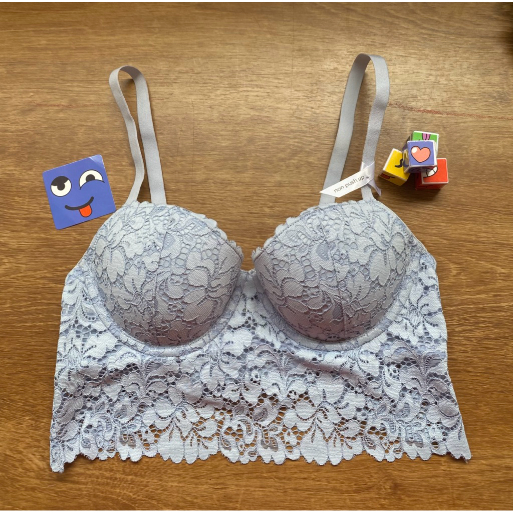 BRANDED BRA BERKAWAT BUSA TIPIS SIZE 32B B70 BRALETTE BRANDED