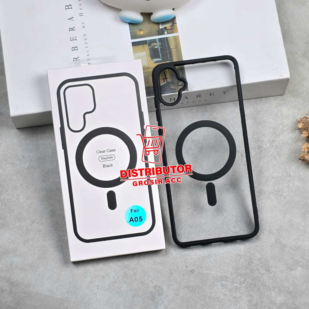 CASE SAMSUNG MAGSAFE BLACK CLEAR MAGNETIC CASE SAMSUNG A05 SAMSUNG A05S SAMSUNG A23 MAG-06