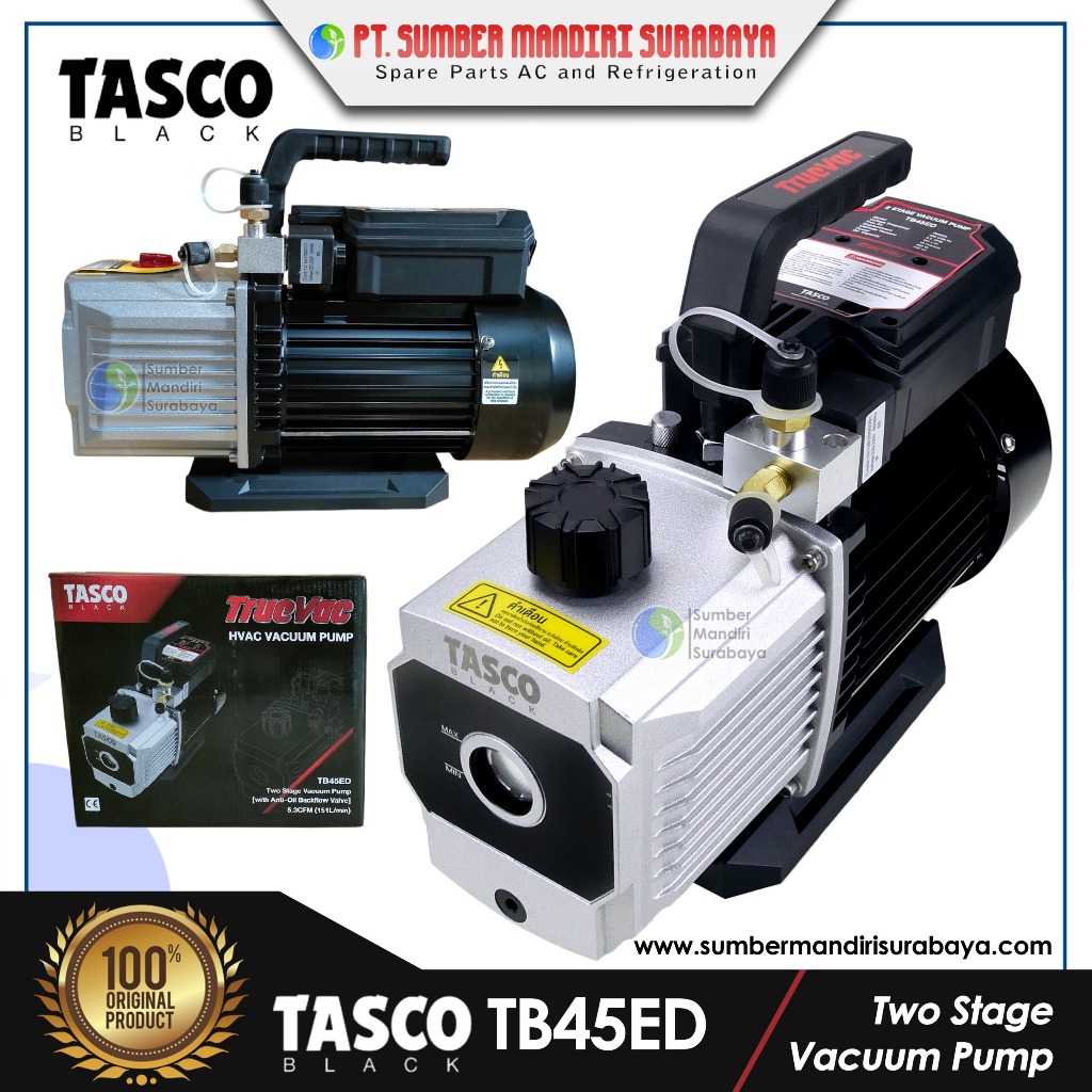VACUUM PUMP TASCO TB45ED TWO STAGE 5,3 CFM (151L/min)