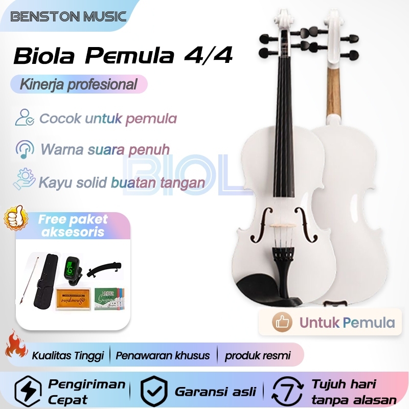Benston Music- 4/4 biola untuk dewasa, anak-anak, dan remaja /alat musik gesek /biola anak /biola re