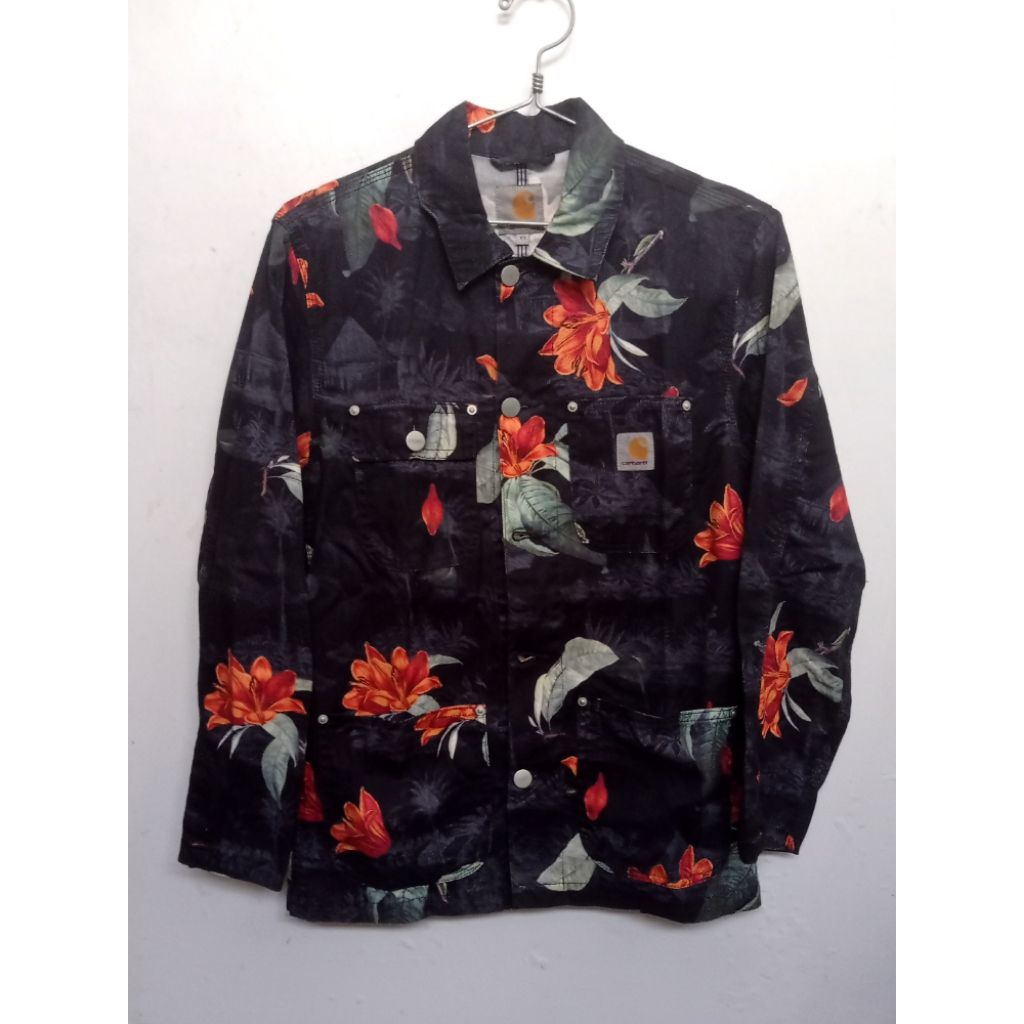 Carhartt x Michigan Coat motif tropic floral kemeja formal not nike adidas gucci stussy vans puma ad