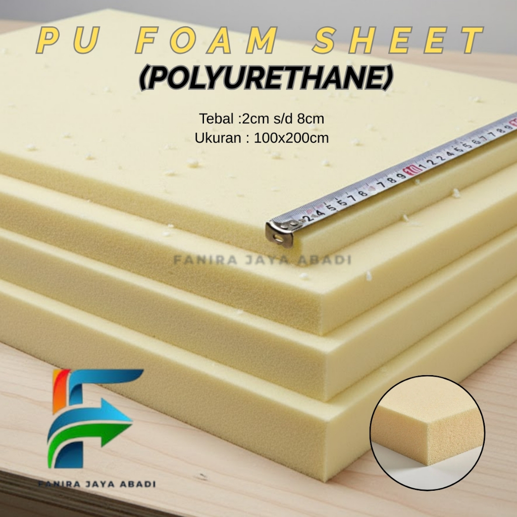 PU Foam Sheet/PU Foam Board Polyurethane, Ukuran 100 X 200cm insulasi suhu