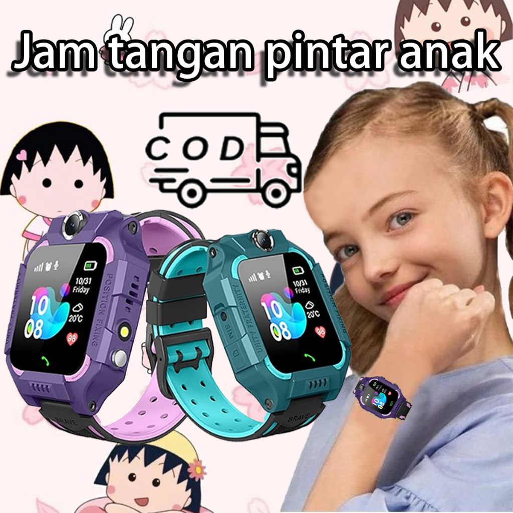 Smartwatch Anak Jam tangan pintar anak Z6 dengan layar AMOLED 1.44 inci tahan air baterai 700mAh jar