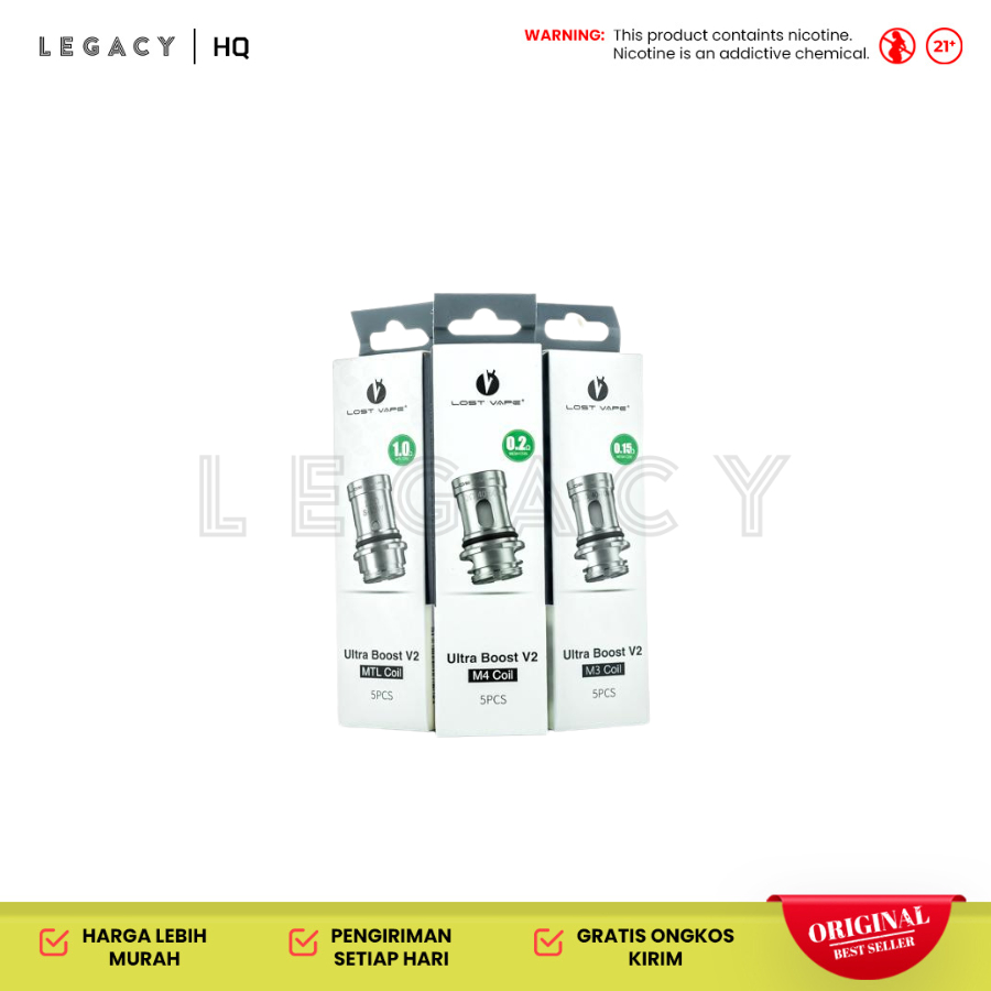Coil LOSTVAPE Ultra Boost V2 Authentic Original M3 0.15 Ohm, M2 0.6 Ohm, M1 0.3 Ohm