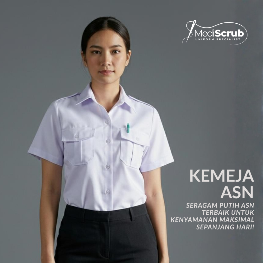 Baju Dinas Harian Wanita ASN PNS PDH Warna Putih