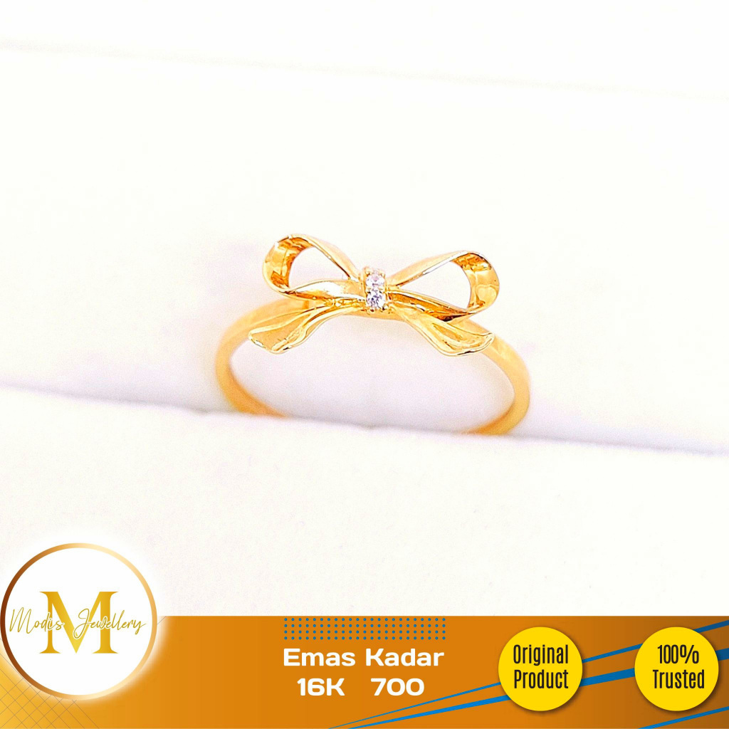 MODIS JEWELLERY - Cincin Pita Kuning - Emas 16k  700