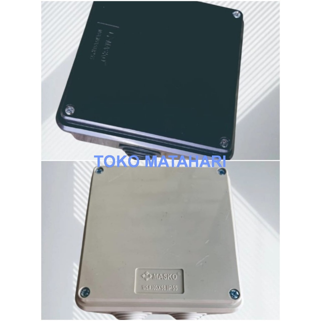 MASKO Duradus Junction BOX / KOTAK SAFETY KABEL DATAR RATA HITAM
