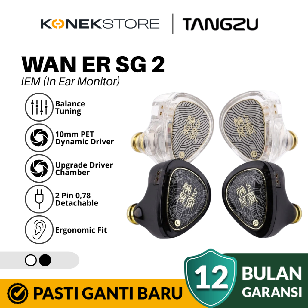 Tangzu Waner 2 / Waner S.G 2 10mm Dynamic Driver In Ear Monitor Earphone