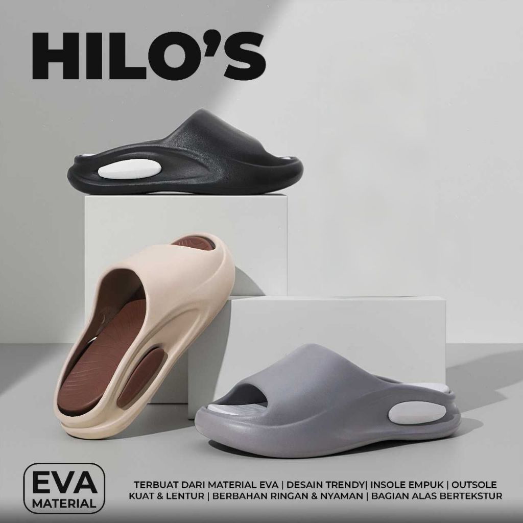 Sandal Selop Karet Pria Empuk Polos Terbaru