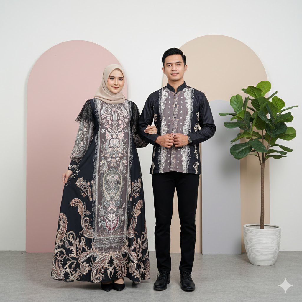 SARI FASHION PO 680 AZQIA COUPLE SUAMI ISTRI TERBARU EDISI LEBARAN