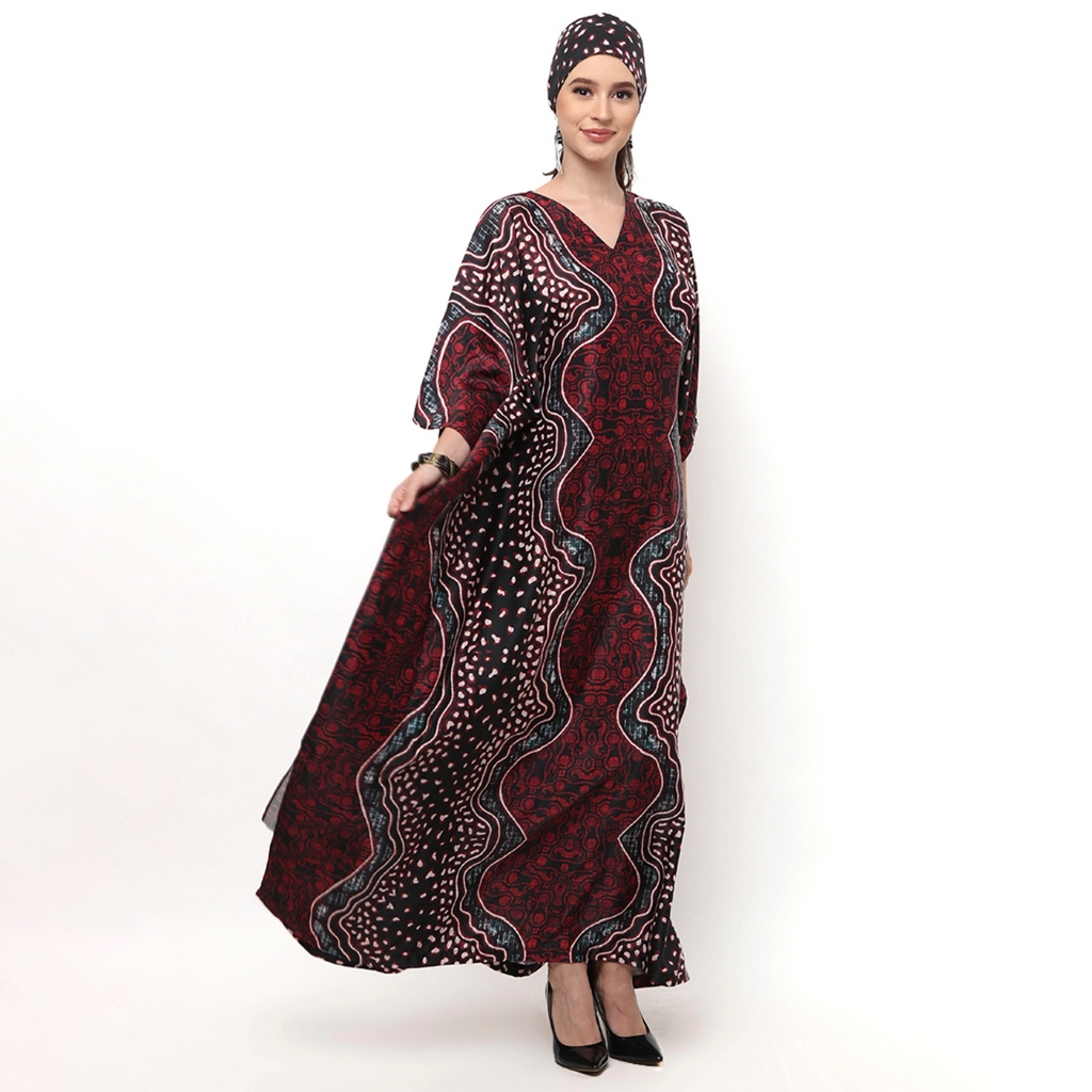 Kanzi Collection Short Sleeve Batik Kaftan