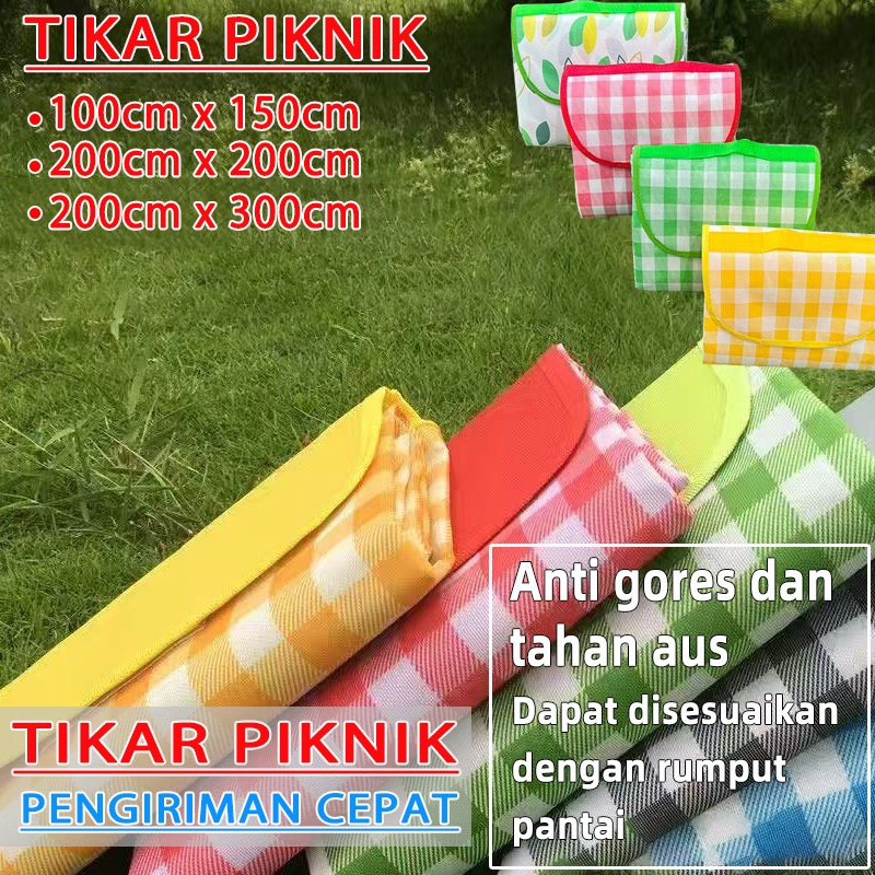 [upgrade] piknik karpet piknik polos tikar kain piknik estetik tikar lipat piknik empuk