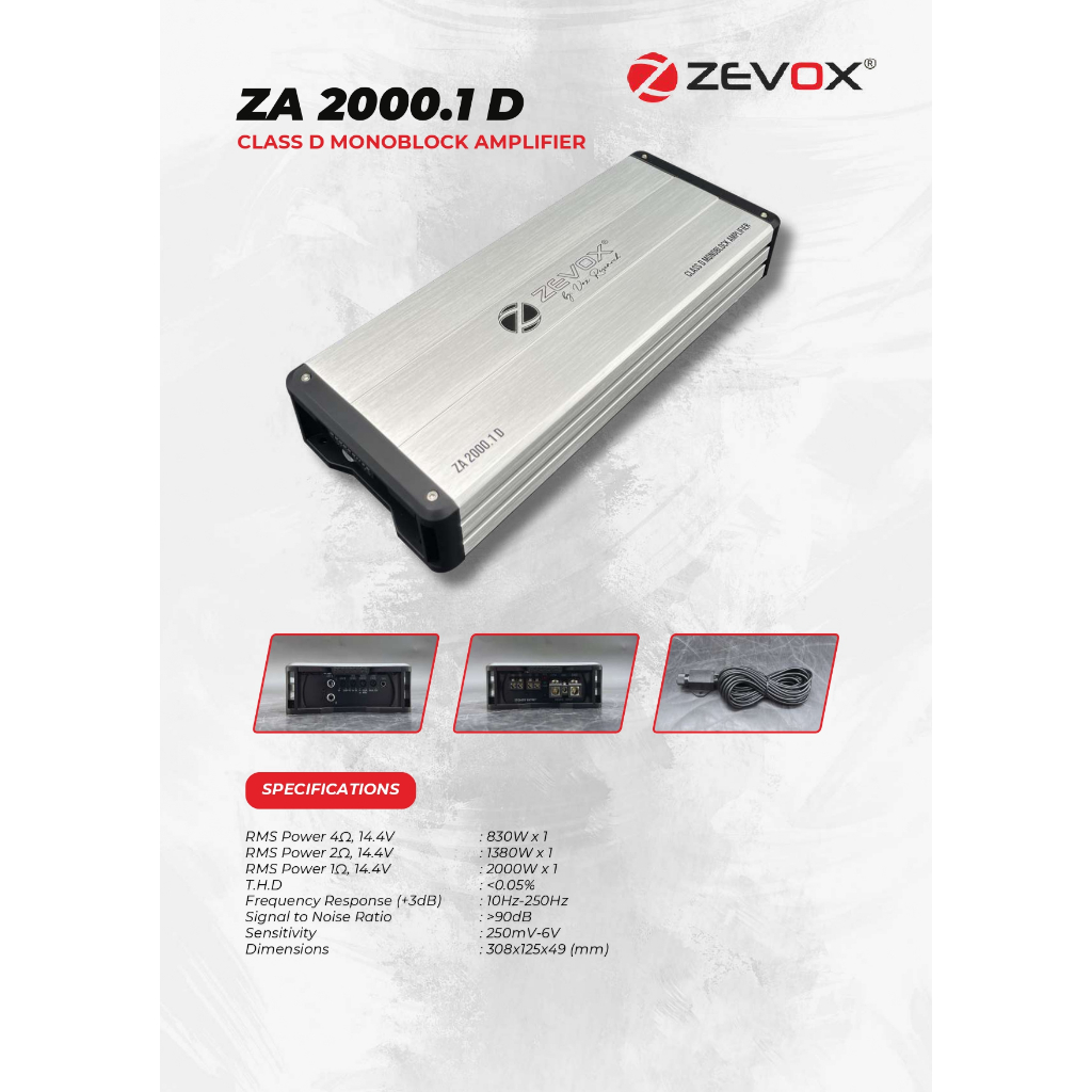 ZA 2000.1 D CLASS D MONOBLOCK AMPLIFIER