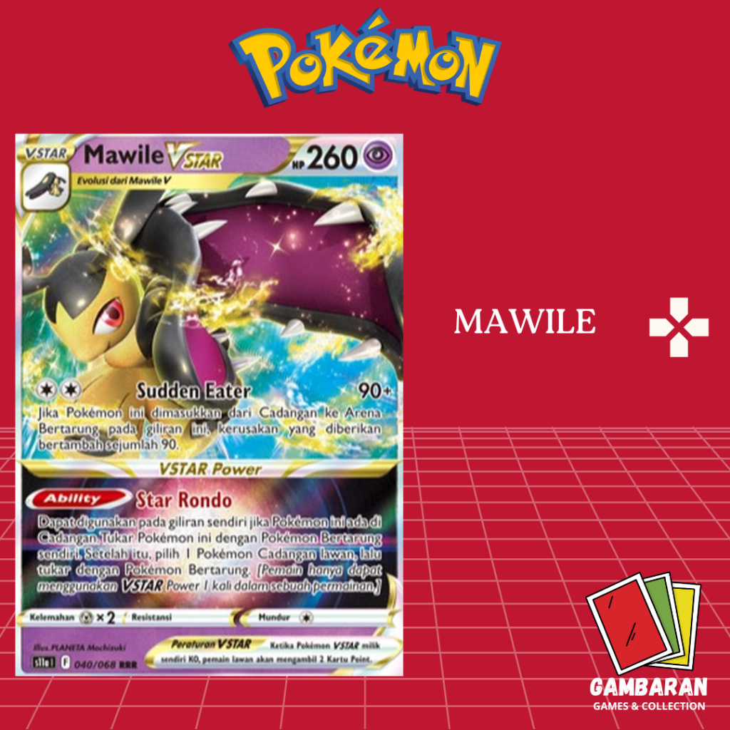 Mawile VStar RRR 040/068 s11a Kartu Pokemon Indonesia TCG