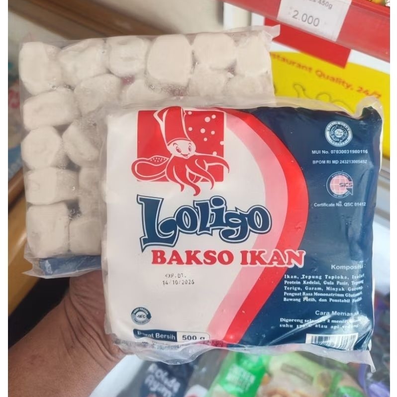 bakso ikan loligo 500gr/ loligo bakso ikan