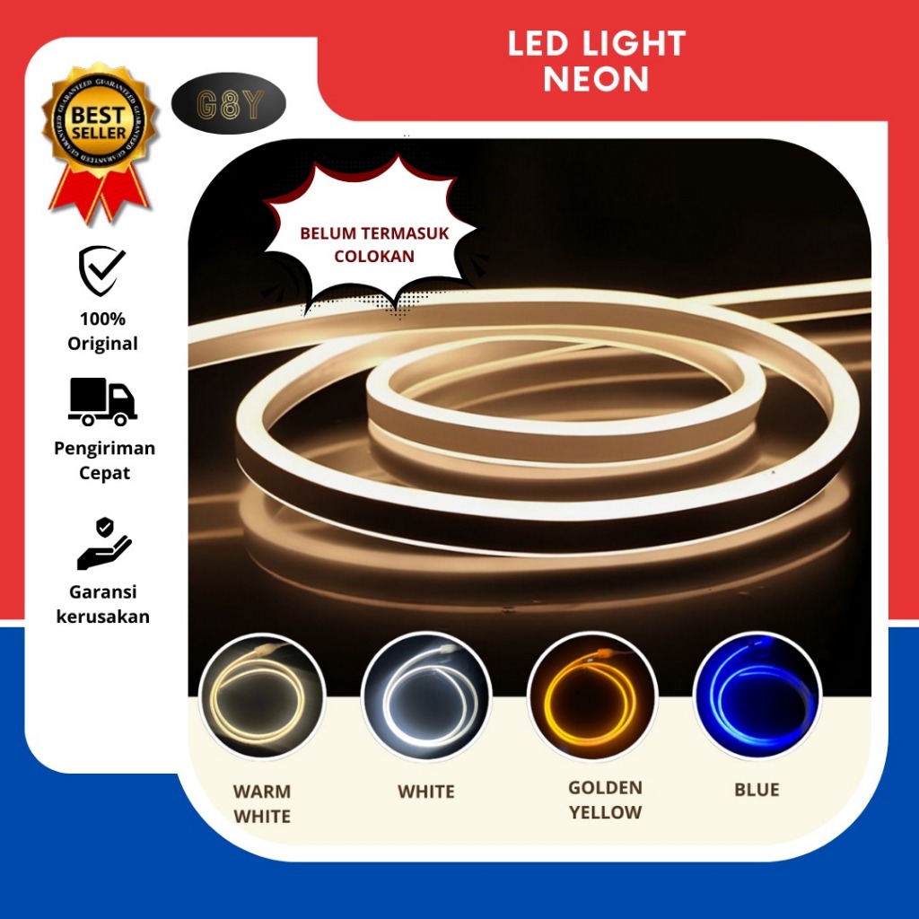 LAMPU LED NEON FLEX 220V / PANJANG 1 METER & 5 METER / LAMPU KAMAR LAMPU HIAS