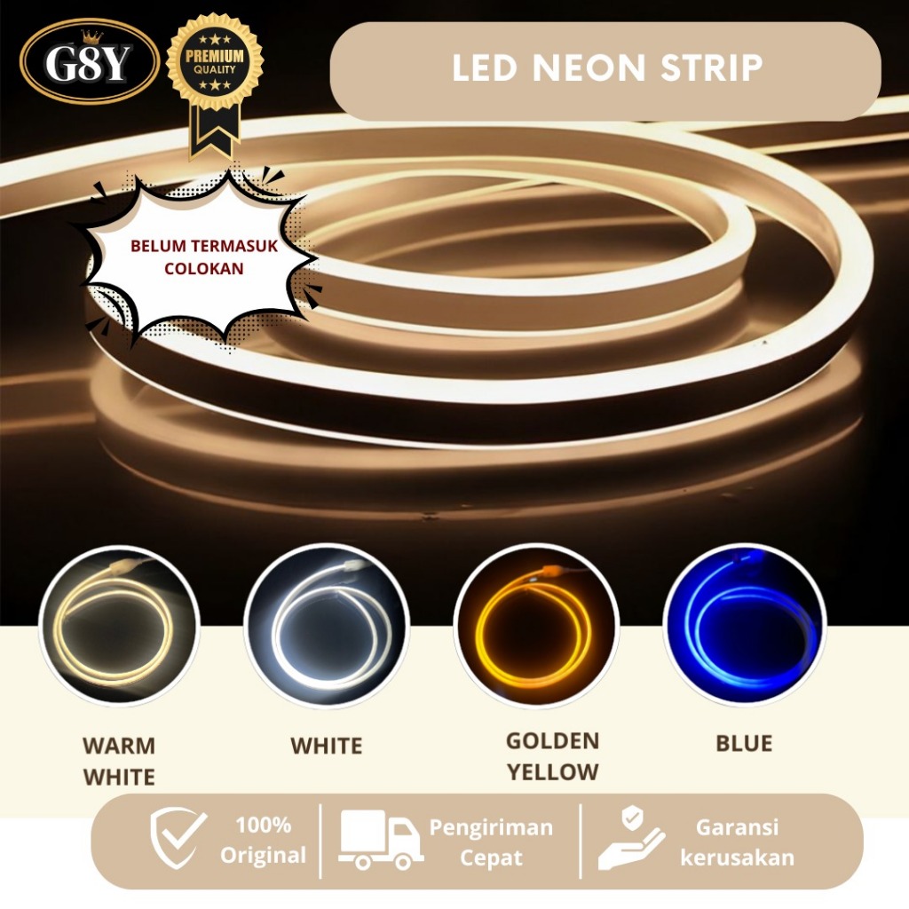 LAMPU LED NEON FLEX 220V / PANJANG 1 METER & 5 METER / LAMPU KAMAR LAMPU HIAS