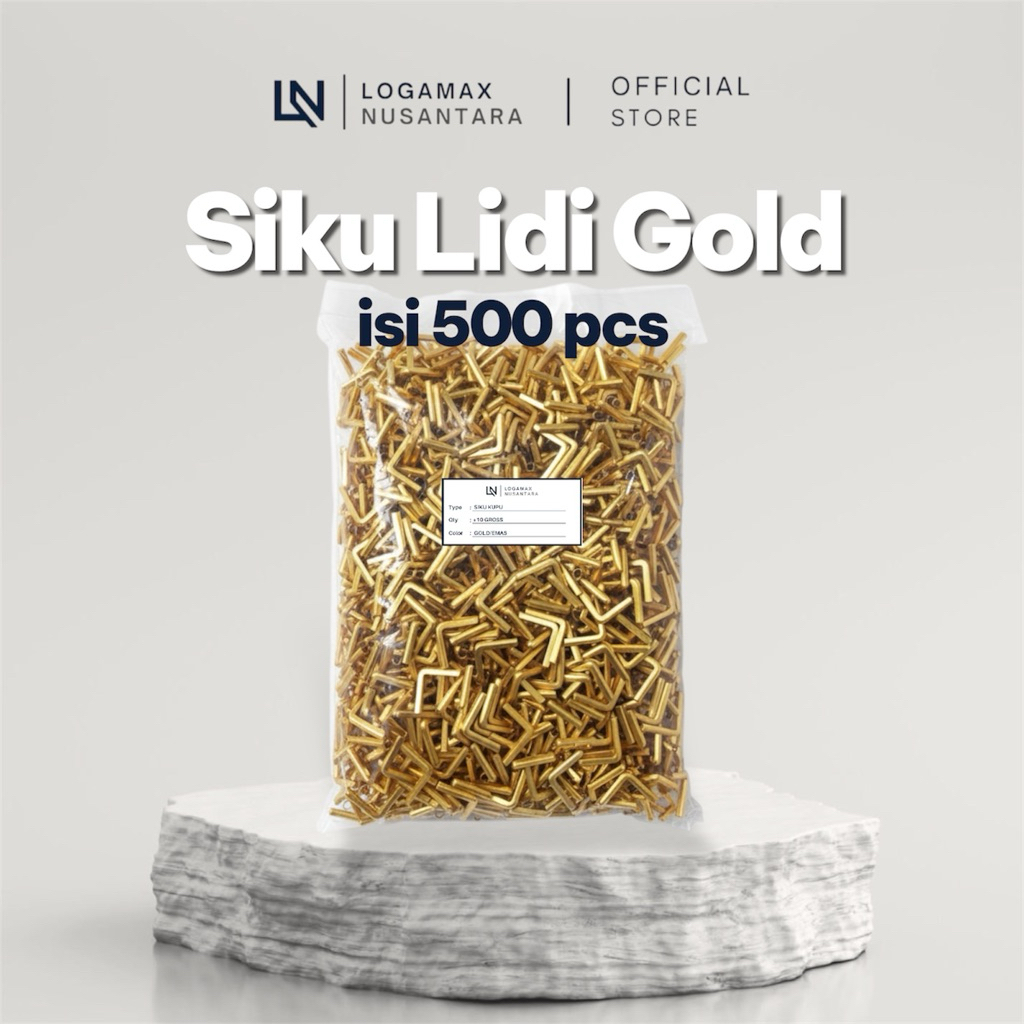 (500 PCS) SIKU LIDI KECIL EMAS LOGAMAX/ SIKU SUDUT BUKU / SIKU BUKU WISUDA / SIKU BUKU YASIN / SIKU 