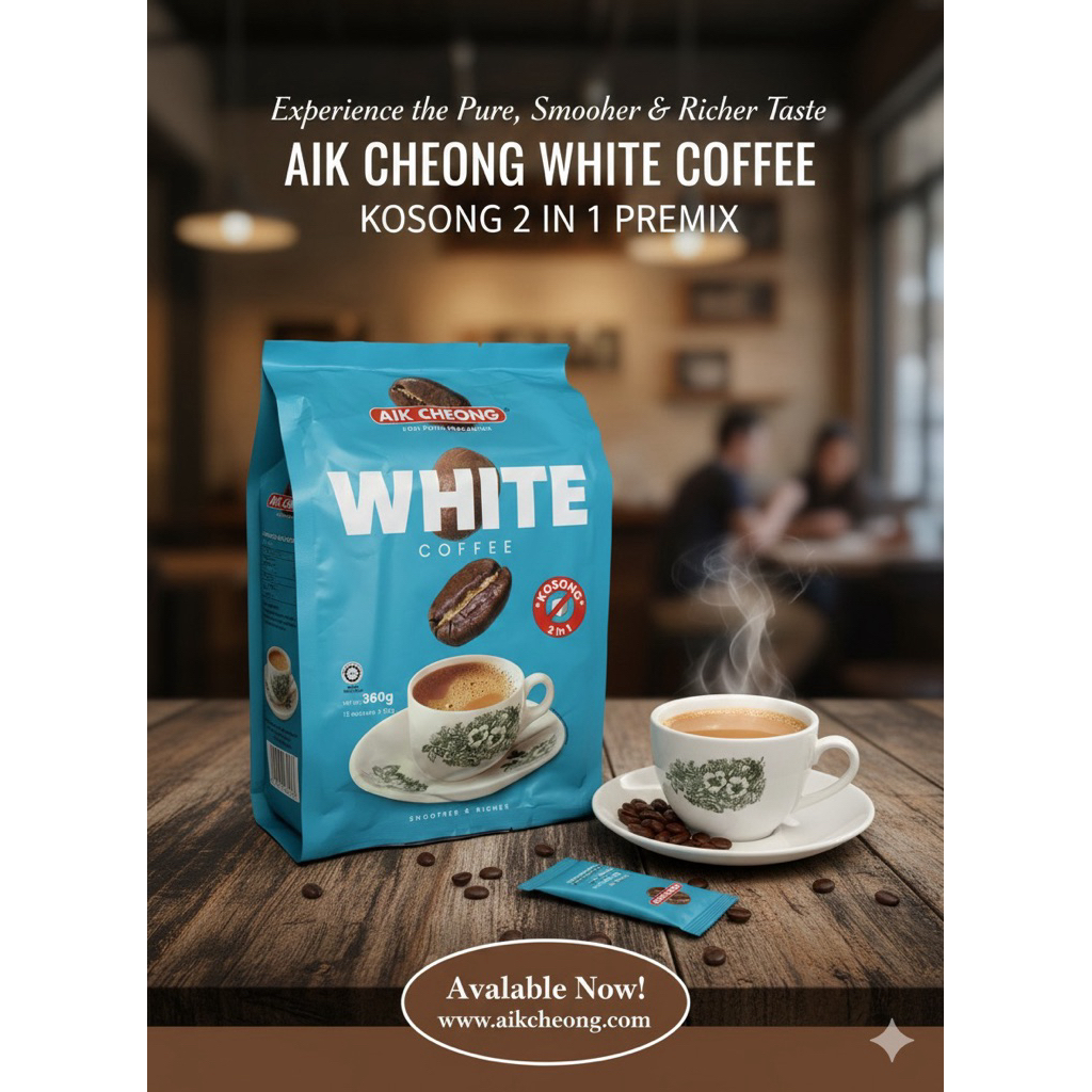 AIKCHEONG WHITE COFFE NO SUGAR (1 stik)