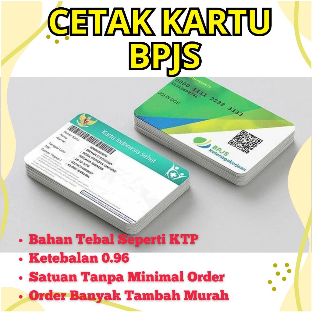 Cetak kartu BPJS KESEHATAN BPJS KETENAGAKERJAAN ID CARD DLL