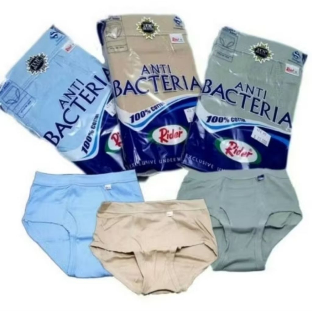 Celana Dalam Pria RIDER Anti Bacteri,, Calana Dalam RIDER Putih & Warna