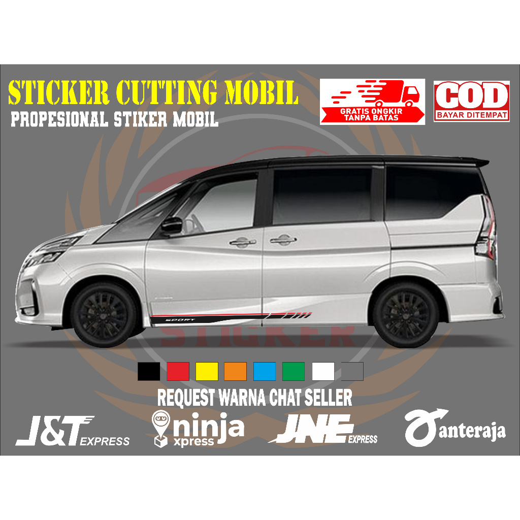 sticker mobil serena sticker mobil nissan serena stiker mobil serena keren stiker variasi body mobil