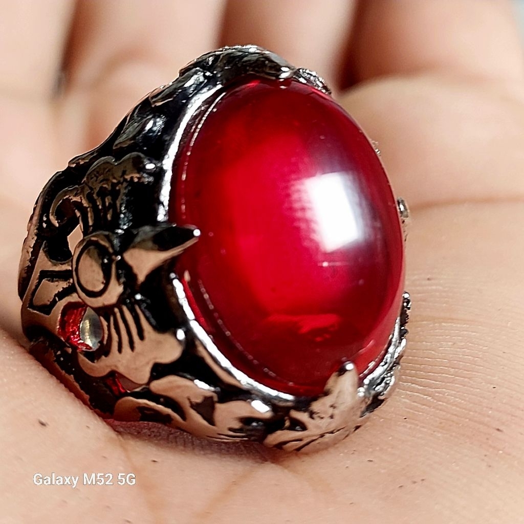 Cincin siem merah delima asli ring mahadewa alpaka super