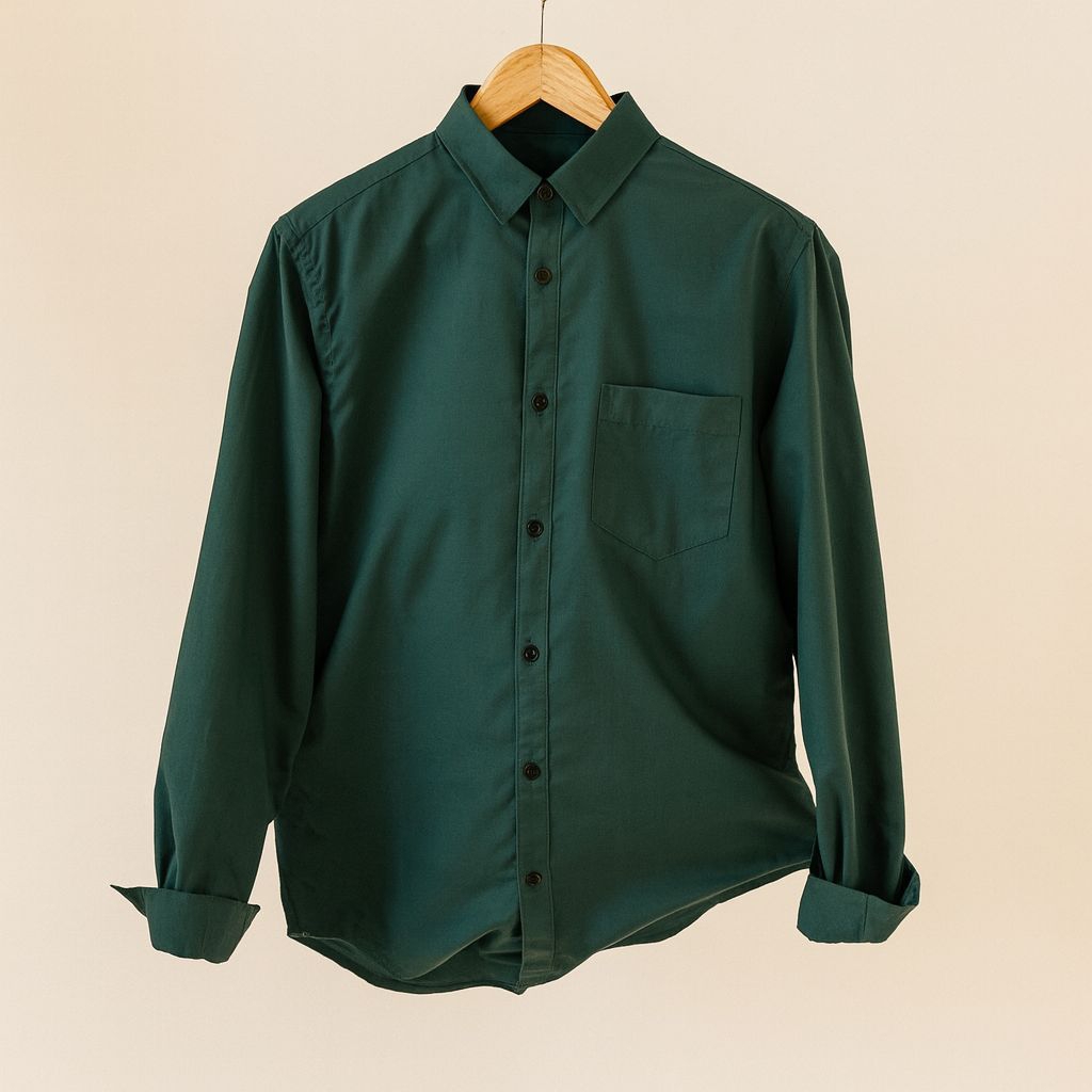 kemeja pria emerald green , kemeja pria polos emerald green , kemeja polos pria emerald, kemeja emer