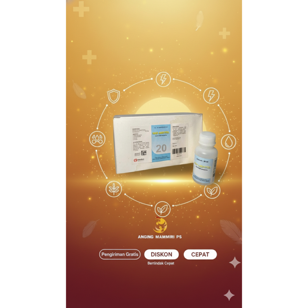 Neomeditril 20 ml | Obat Ayam Cair | Infeksi Bakteri & Diare || 12 botol @ 20ml