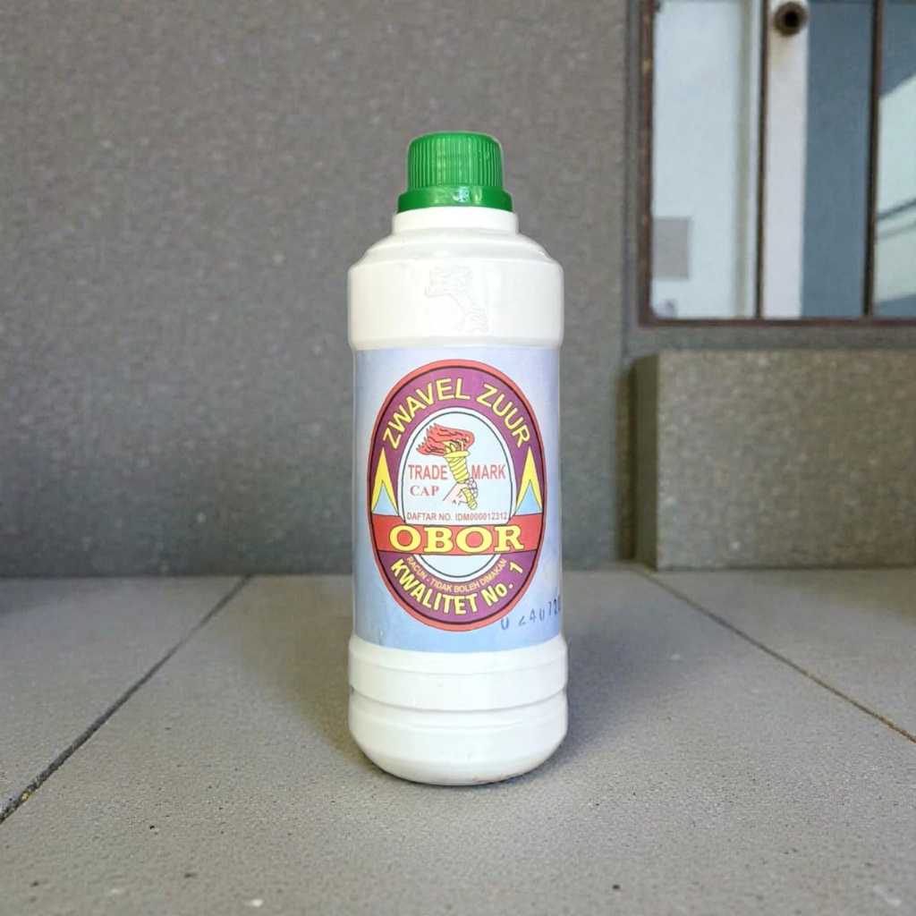 ZWAVEL ZUUR CAP OBOR 1000 ML/1 L/ASAM CUKA CAMPURAN AIR AKI DAN PEMBEKU GETAH KARET 1 LITER