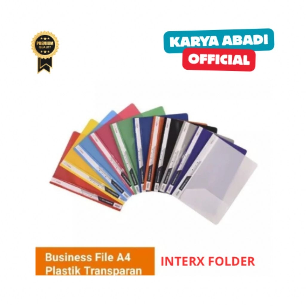 InterX Folder Business File / Acco Snelhecter Map Arsip / Penyimpan Dokumen Folio (F4&A4)