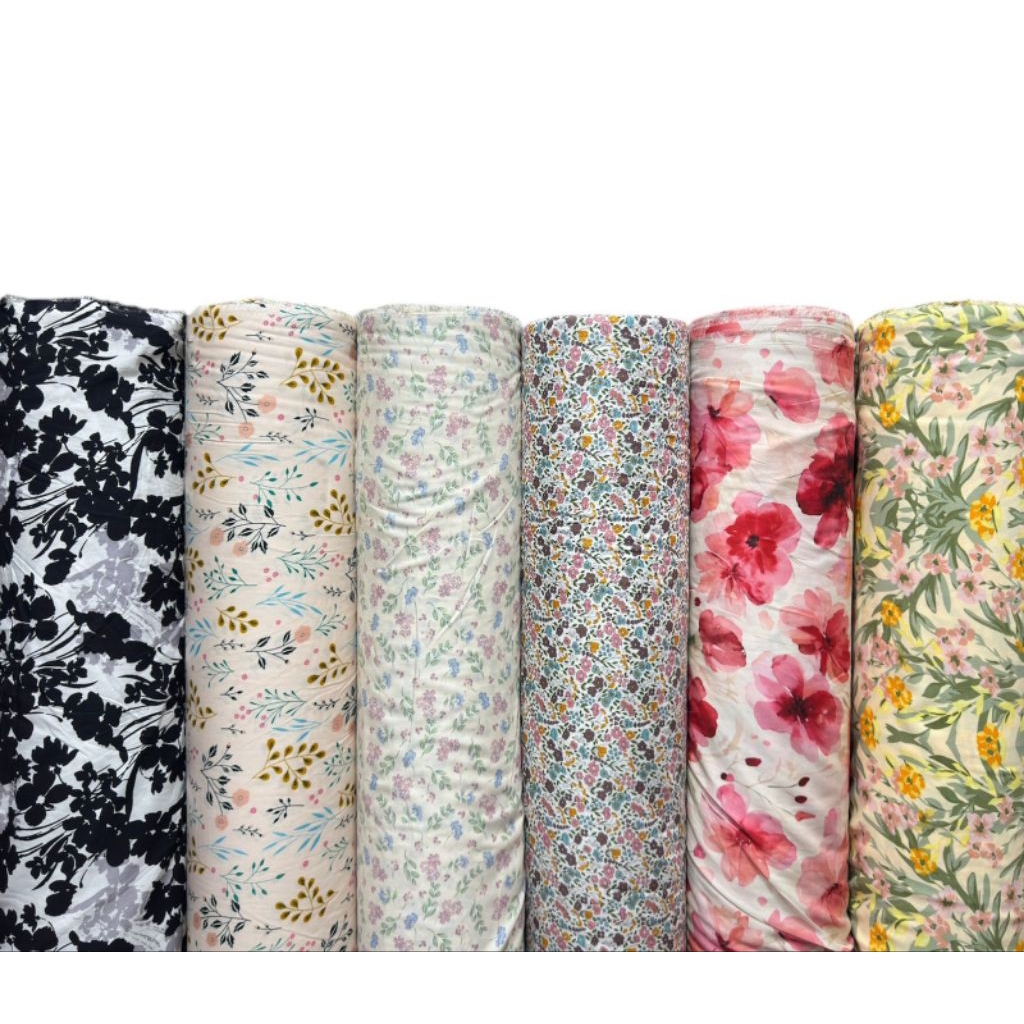 kain bahan katun rayon motiv printing