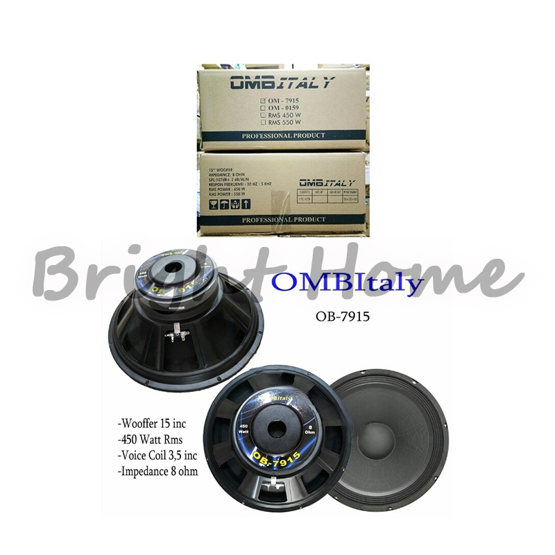 Speaker 15 Inch Low Mid Ombitaly OB-7915 450W 8 Ohm