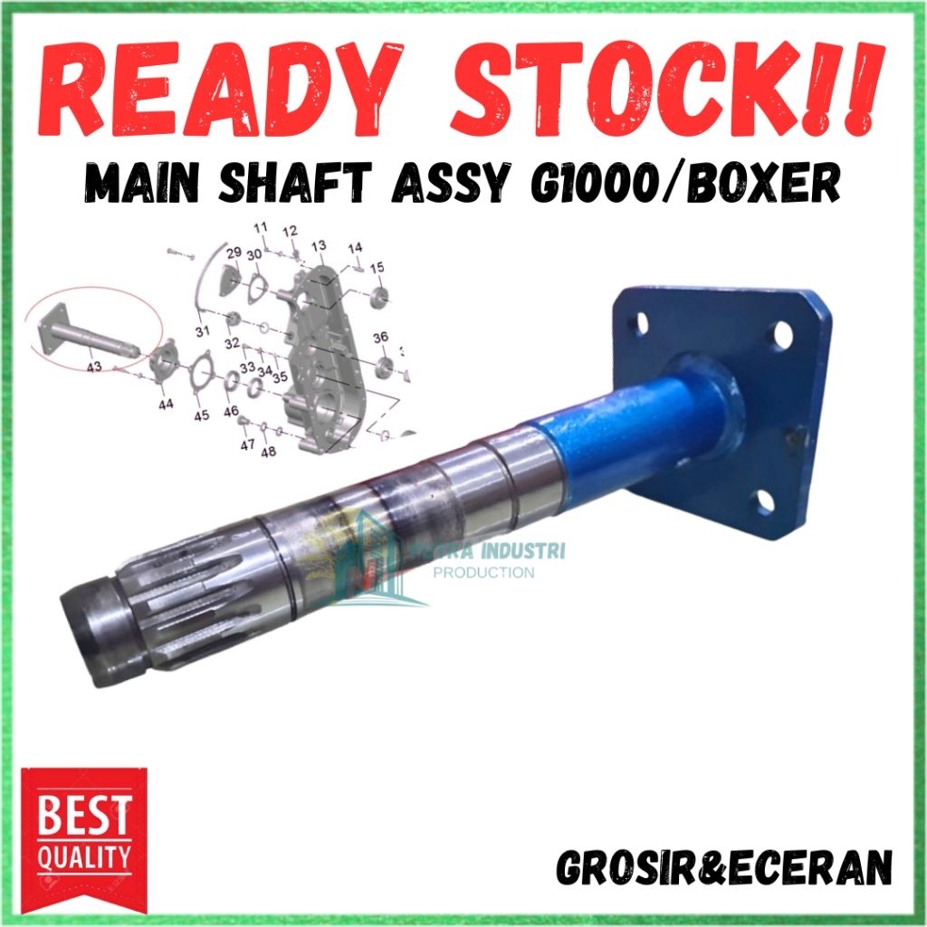 ORIGINAL | main shaft traktor g 1000/boxer, as roda traktor g 1000/boxer, poros utama traktor g 1000
