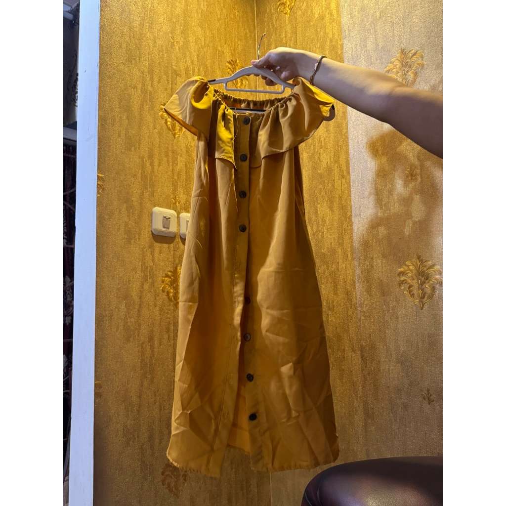 Dress Pantai Sabrina Wanita / Dress Off Shoulder