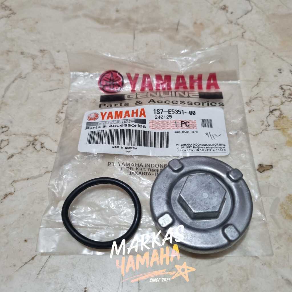 Baut Tutup Pembuangan Oli Bawah Nmax Vixion Jupiter Mx 1S7-E5351-00 Baut Tab Oli Bawah Ori Yamaha