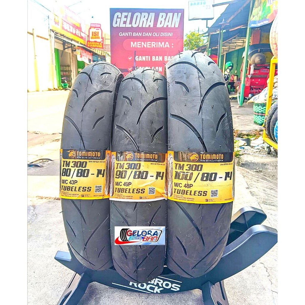 Ban Matic Tubeless Tomimoto TM300  80/80-14 80/90-14 90/80-14 90/90-14 100/80-14 ban tomimoto tm300 